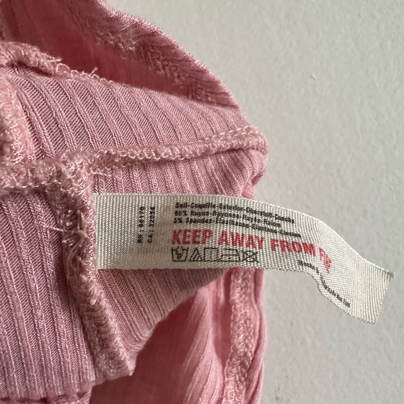 Intimately Free People Light Pink Dainty Ruffle Peplum Tank Top Size Medium EUC - Picture 7 of 7